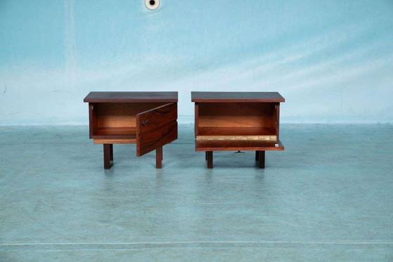 Image 1 of Vintage set gerenoveerde nachtkastjes, midmod nightstands