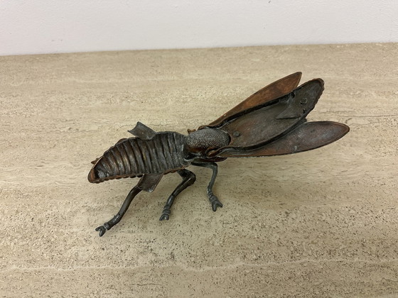 Image 1 of Vintage Asbak Metaal Vliegvormig , 1970S