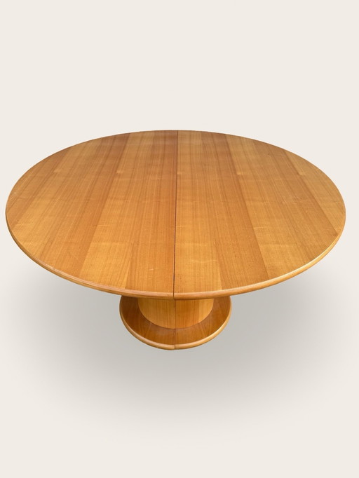 Vintage Ronde Uitschuifbare Eettafel Jaren 80