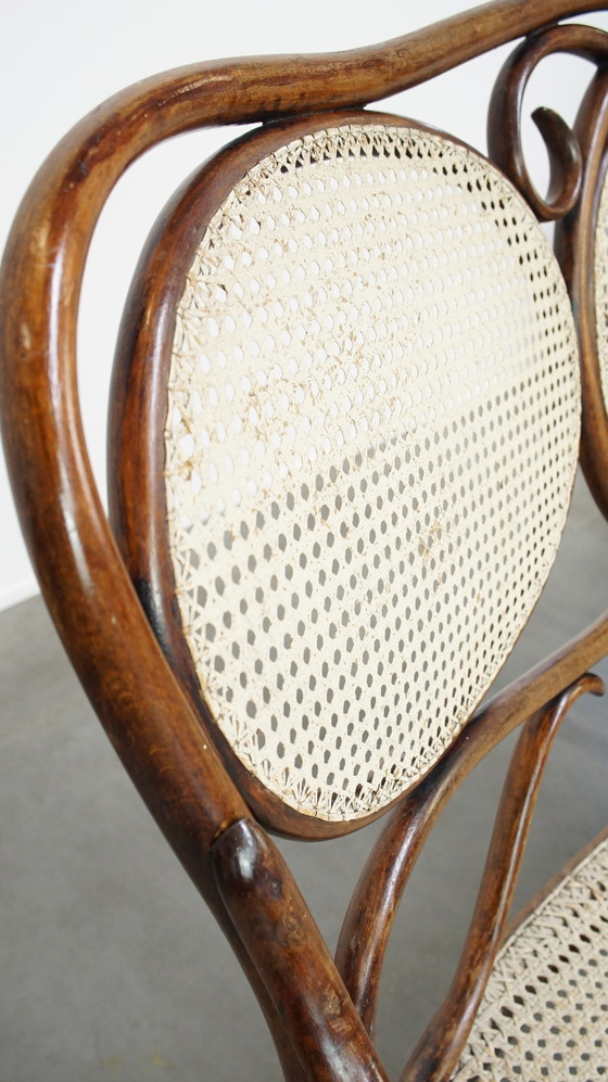 Image 1 of Vintage Thonet Design Bankje In Art Nouveau Stijl