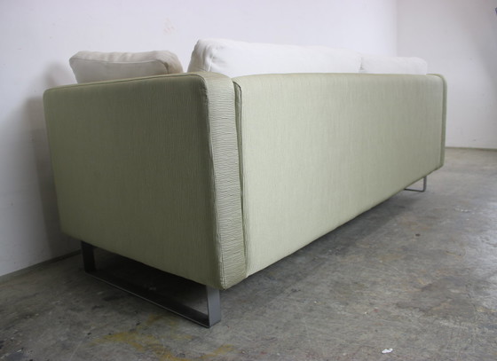 Image 1 of Cor Conseta bank drie zits ribstof zwart wit groen