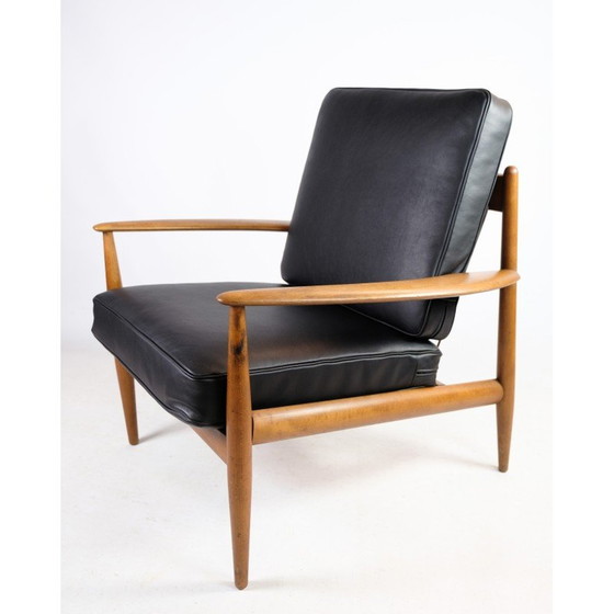 Image 1 of Vintage teakhouten fauteuil van Grete Jalk voor France and Søn, Denemarken 1960