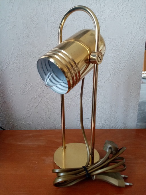 Duitse messing bureaulamp van Rolf Kruger 1960S