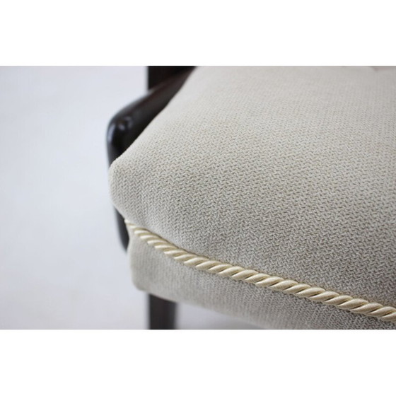 Image 1 of Vintage eikenhouten fauteuil, Tsjecho-Slowakije 1960