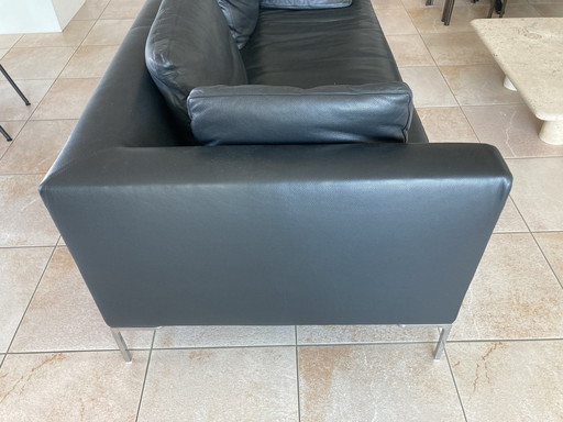 B&B Italia Charles Sofa Zwart Leder