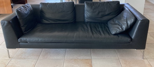 B&B Italia Charles Sofa Zwart Leder