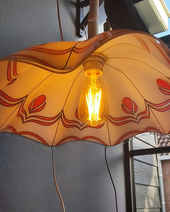 Image 1 of Vintage glazen hanglamp