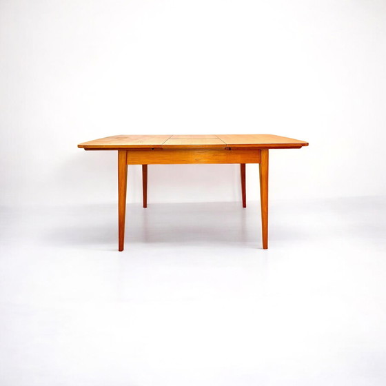 Image 1 of Mid Century Moderne Teak Uitschuifbare Eettafel