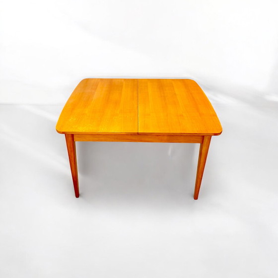 Image 1 of Mid Century Moderne Teak Uitschuifbare Eettafel