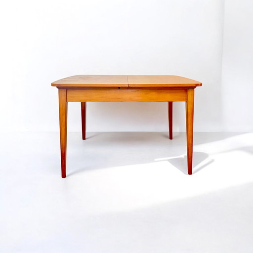 Mid Century Moderne Teak Uitschuifbare Eettafel