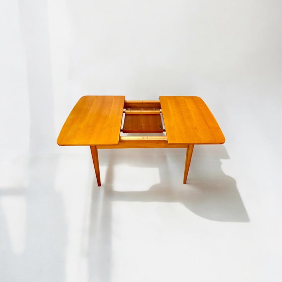 Image 1 of Mid Century Moderne Teak Uitschuifbare Eettafel