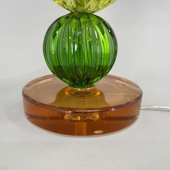 Image 1 of Italiaanse vintage Murano glazen paddestoel tafellamp, jaren 1990