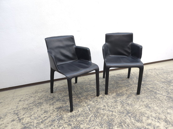 Image 1 of 6 Walter Knoll Gio stoelen Design stoel Leren stoel Moderne eetkamerstoel