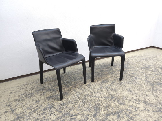 Image 1 of 6 Walter Knoll Gio stoelen Design stoel Leren stoel Moderne eetkamerstoel