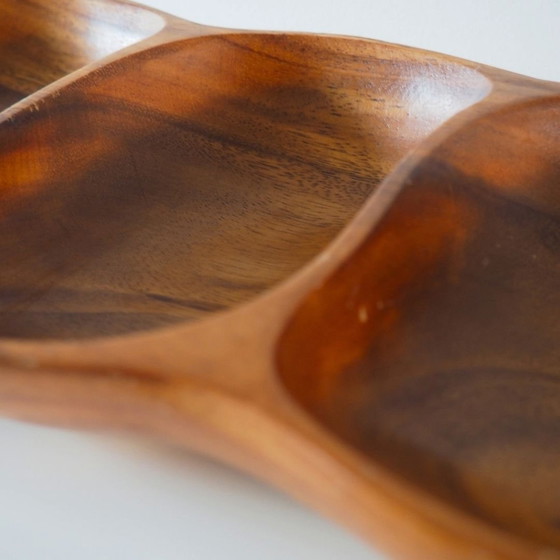 Image 1 of Houten serveerschaal uit 1960