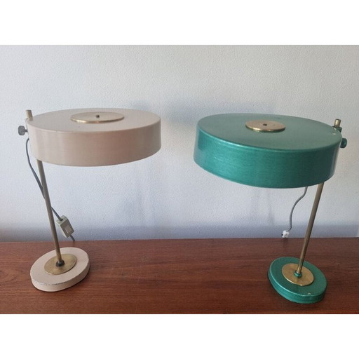 Paar mid century tafellampen, jaren 1960