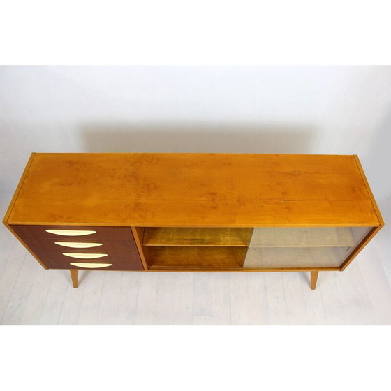 Image 1 of Vintage berken en mahonie dressoir, Tsjechoslowakije 1960