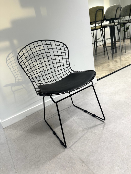 12 X Knoll Bertoia Replica Draadstoel Zwart Eetkamerstoel