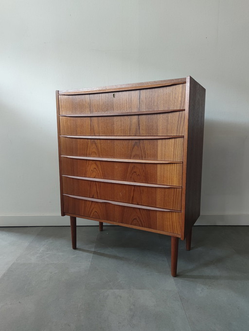 Vintage Deense ladekast in teak 