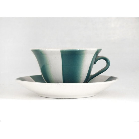 Image 1 of Set van 4 vintage kopjes met 4 borden van Andlovitz Guido voor Lavenia