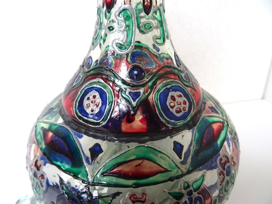 Image 1 of Karaf - Glas - Handbeschilderd