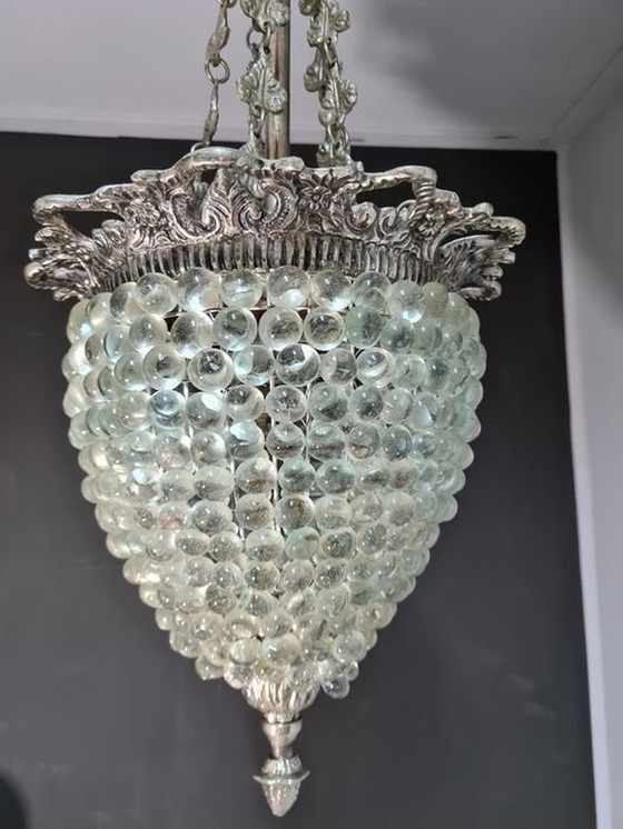 Image 1 of Plafond Hanglamp, Mid Century Modern, Art Deco, Murano glas, Kunstglas, Wijnstok, Hyper Vintage, Uniek