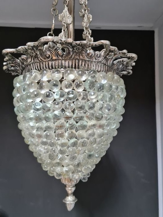 Image 1 of Plafond Hanglamp, Mid Century Modern, Art Deco, Murano glas, Kunstglas, Wijnstok, Hyper Vintage, Uniek