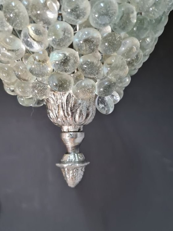 Image 1 of Plafond Hanglamp, Mid Century Modern, Art Deco, Murano glas, Kunstglas, Wijnstok, Hyper Vintage, Uniek