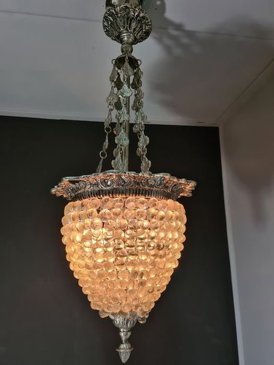 Image 1 of Plafond Hanglamp, Mid Century Modern, Art Deco, Murano glas, Kunstglas, Wijnstok, Hyper Vintage, Uniek