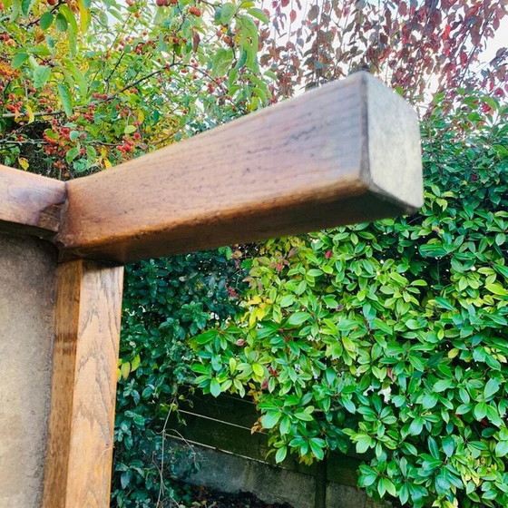 Image 1 of Vintage salontafel van hout en boomstammen