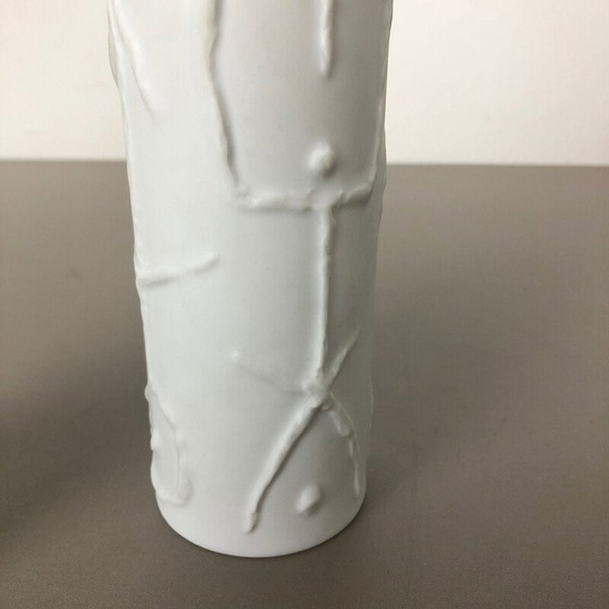 Image 1 of Paar vintage abstracte porseleinen vazen van Cuno Fischer voor Rosenthal, Duitsland 1980