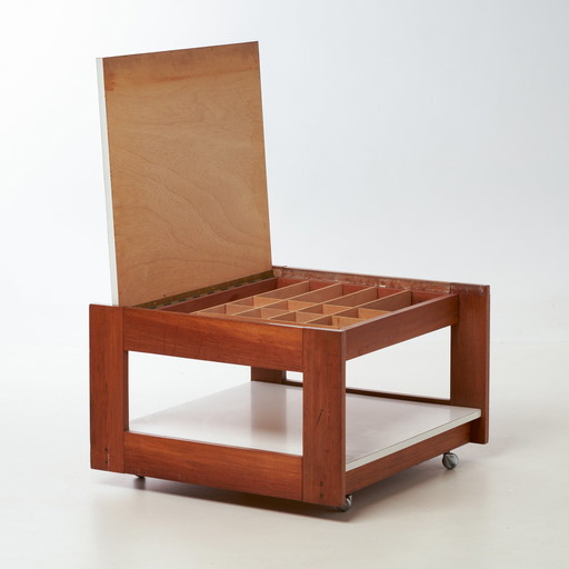 Vintage verrijdbare salontafel