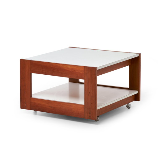 Vintage verrijdbare salontafel