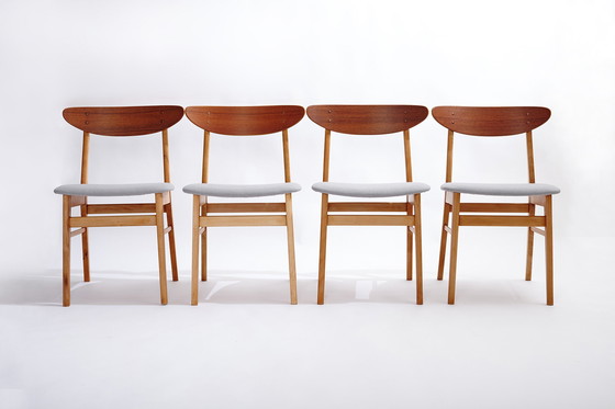 Image 1 of 4x Farstrup Møbler 210 eetkamerstoelen