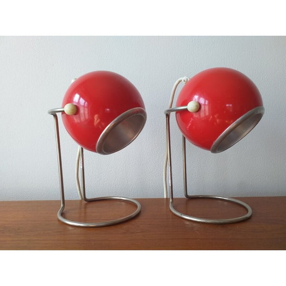 Image 1 of Paar vintage Space Age tafellampen 1970