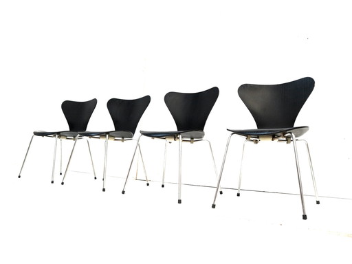 Set van 4 vlinderstoelen van Arne Jacobsen voor Fritz Hansen