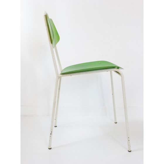 Image 1 of Vintage paar glasvezel stoelen & staal - jaren 1950