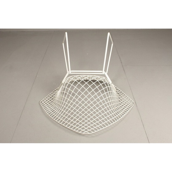 Image 1 of Vintage metalen gaasstoel met risan bekleding voor Knoll, Duitsland 1983