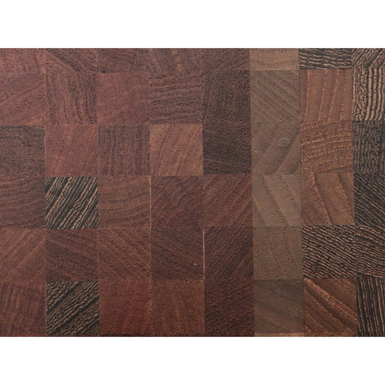 Image 1 of Scandinavische vintage salontafel in staand hout marqueterie