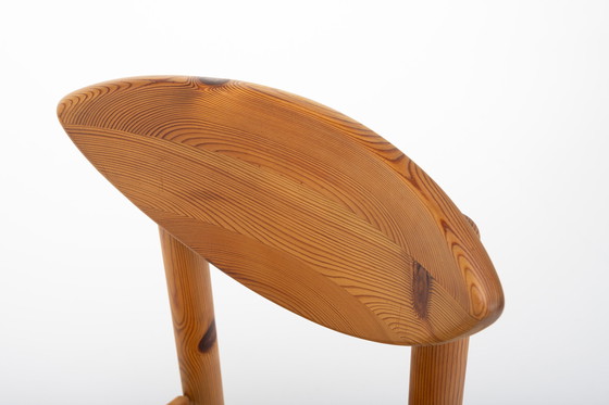 Image 1 of Set van 6 Vintage grenen eetkamerstoelen, jaren 70