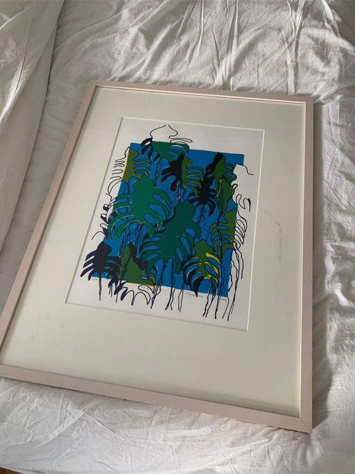 Zeefdruk Maree Jongbloed – lithos zeefdrukken, Wood, Abstract
