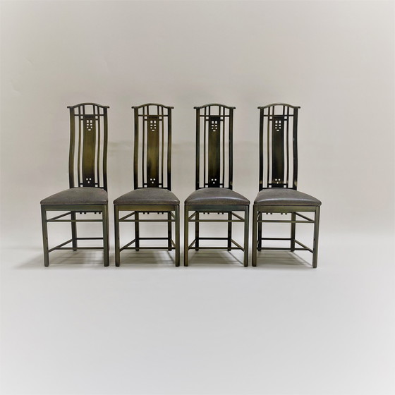 Image 1 of 4x Giorgetti eetkamerstoelen