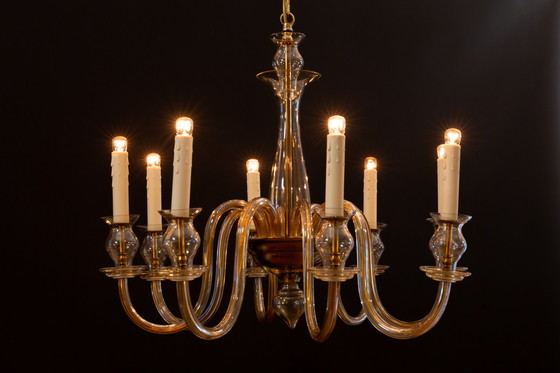 Image 1 of Vintage Bohemische kristallen kroonluchter