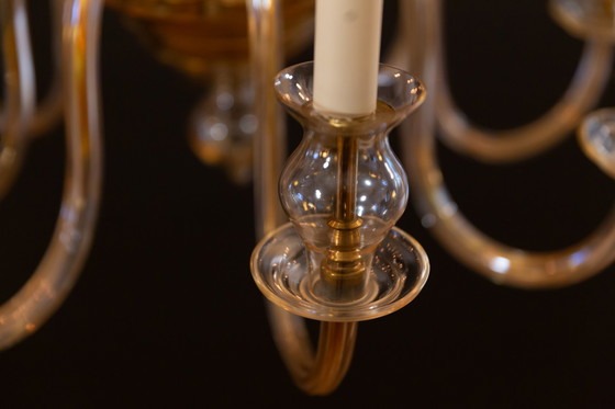 Image 1 of Vintage Bohemische kristallen kroonluchter