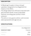 Cassina Maralunga 2-zits bank