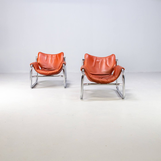 Image 1 of Maurice Burke 'Alpha Sling' lounge fauteuil voor Pozza set/2