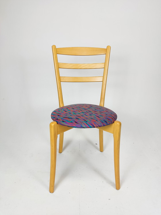 Image 1 of 4x Vintage Deens design houten eetkamerstoelen