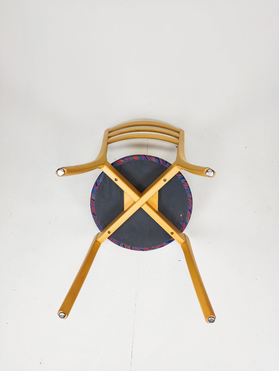 Image 1 of 4x Vintage Deens design houten eetkamerstoelen