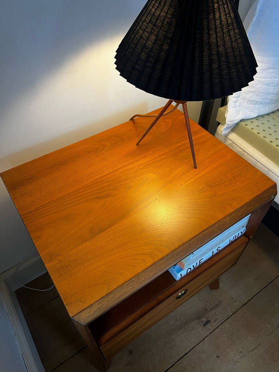 Image 1 of West Elm Mid Century Bedside Cabinets (Pair) 