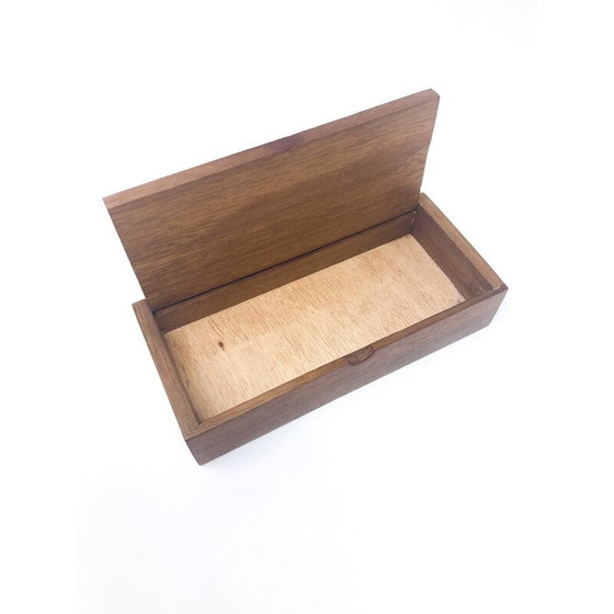 Image 1 of Vintage doos met hout en beendermarqueterie, 1950